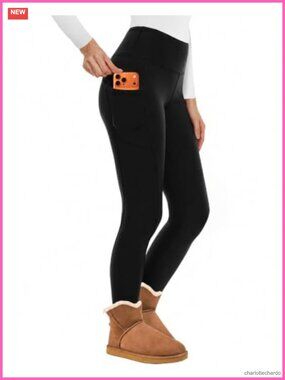 Fleece Lined Leggings High Waist Thermal Winter Pants